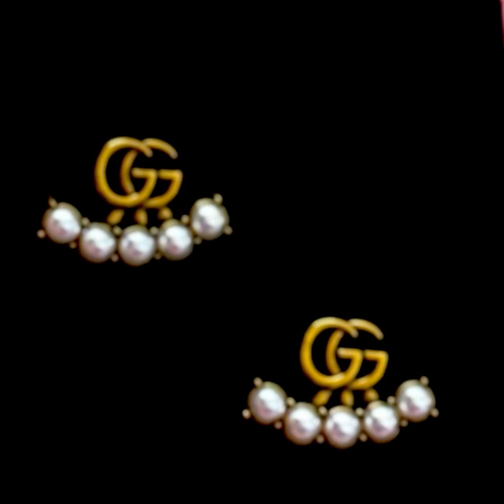 Gold and Pearl Earrings